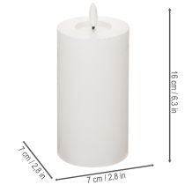 Artikel LED-blockljus, flimrande, med timer, Ø7 cm, 16 cm