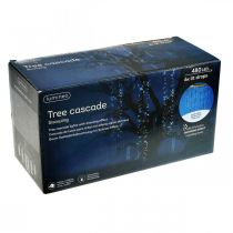 Artikel Ljus kaskad med snöeffekt, vinterdekoration advent, LED-lampor 6 trådar kallvit 480 L60/80/100cm