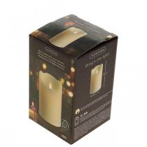 Artikel LED-ljus vaxpelare ljus varmvit Ø7,5cm H12,5cm