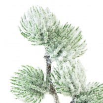 Artikel Konstgjord lärkgren grön dekorativ gren med snö L25cm