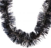 Artikel Tinsel girlander julgran i svart 270cm 2st