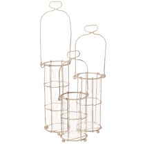 Artikel Trädgårdslykta, metallvindlampa Ø8,5 cm H23/18,5/14,5 cm 3-delat set