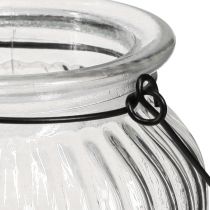 Artikel Lykta glaslykta för hängande handtag H18cm 2st