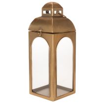 Artikel Lykta metall glas metall mässingsliknande H50cm set om 2