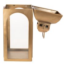 Artikel Lykta metall glas metall mässingsliknande H50cm set om 2