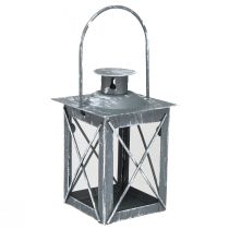 Artikel Lykta av metall lykta grå vintage värmeljus H11cm 3 st