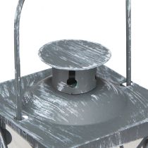 Artikel Lykta av metall lykta grå vintage värmeljus H11cm 3 st