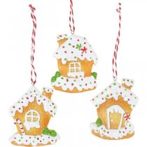 Artikel Krispiga hus Julgranspynt pepparkakshus H9cm 3 st