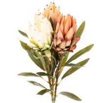 Artikel Konstgjord Protea Leucadendron-blomma med lång stjälk, 65 cm, 3 stycken