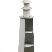 Artikel Fyr Shabby Chic Cream Sommardekoration Maritim Ø14,5cm H51cm