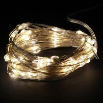 Artikel Ljusslingor 50 mikro-LED varmvita timer för batteri 6 st