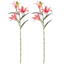 Artikel Konstgjord lilja för elegant vardagsrumsdekoration och realistiskt utseende, 67 cm, 2 stycken