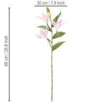 Artikel Konstgjord liljablomma, stjälkblomma, dekoration, 68 cm, 3 stycken