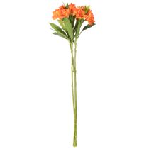 Artikel Konstgjord Alstroemeria Orange blomma, konstgjord bukettdekoration, 75 cm, 3 stycken