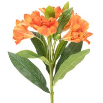 Artikel Konstgjord Alstroemeria Orange blomma, konstgjord bukettdekoration, 75 cm, 3 stycken