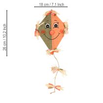 Artikel Rolig dekorativ drake för upphängning orange 18×26cm 2 st