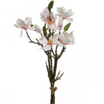 Artikel Konstgjorda magnoliakrenar Rosa konstgjorda blommor H40cm 4st i knippe