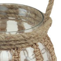 Artikel Makrame glas dekorativ hängande dekoration glaskruka klar Ø16cm H29cm