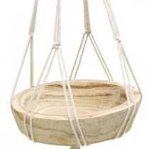 Makrame hängande korg boho stil dekorativ skål Ø23cm H90cm