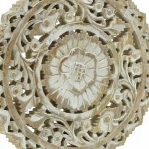 Mandala att placera, blommig trädekoration, bordsdekoration, sommardekoration shabby chic natur H39,5cm Ø30cm