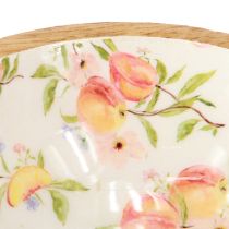 Artikel Dekorationsskål i mangoträ, skål med persika, diameter 12,5 cm, 2 st.