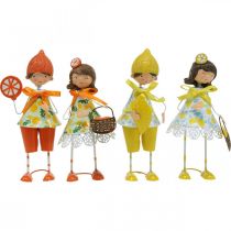 Artikel Små frukter, sommardekoration, figurer citroner apelsiner H17/18cm 4st