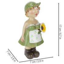 Artikel Dekorativa figurer av ett bondepar, rolig vardagsrums- och sommardekoration för inomhusbruk, 17 cm, 2 stycken