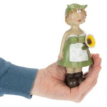 Artikel Dekorativa figurer av ett bondepar, rolig vardagsrums- och sommardekoration för inomhusbruk, 17 cm, 2 stycken