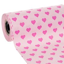 Artikel Manschettpapper med hjärtmotiv, rosa, 25 cm, 100 m