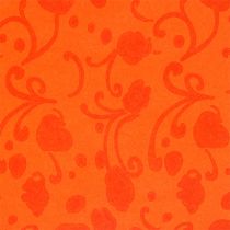 Manschettpapper orange med mönster 25cm 100m