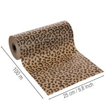 Artikel Manschettpapper, leopardmönster, rulle 25 cm 100 m, presentinslagning