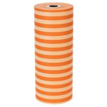 Artikel Manschettpappersrulle, orange randig, 25 cm x 100 m