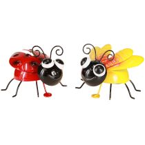 Artikel Nyckelpiga Bee Metalldekoration med Magnet Assorted 9,5cm 2st