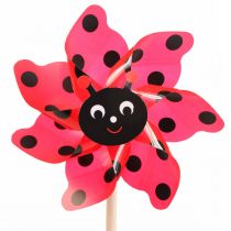 Nyckelpiga Pinwheel Trädgårdsdekoration Väderkvarn Röd Ø16,5cm