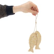 Artikel Nautiskt hängande dekorationshänge, dekorativ fisk för upphängning, H32cm