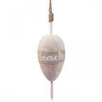 Maritim dekorationsboj, hängande dekorationsboj “Beach” 27×8,5cm