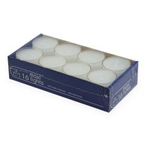 Värmeljus maxi med transp. Överdrag vit 54mm 16st