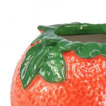 Artikel Medelhavet dekorativ orange vas blomkruka keramik Ø9cm