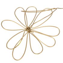 Artikel Metall blomsterdekorationsgirlang, tråd för blomsterkrans, sommardekoration, väggdekoration, guld, 110 cm