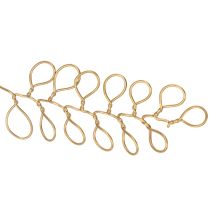 Artikel Metall blomsterdekorationsgirlang, tråd för blomsterkrans, sommardekoration, väggdekoration, guld, 110 cm