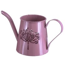 Artikel Dekorativ vattenkanna i metall med maskros rosa H12cm 2st