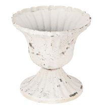 Artikel Metall dekorativ kopp Liten Shabby Chic Vit Ø8,5cm H8cm 2st