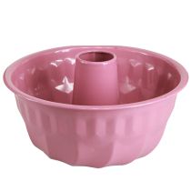 Artikel Metall dekorativ skål bakform Gugelhupf rosa Ø23cm H12cm