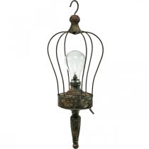 LED-lykta, dekorativ lampa, antikt utseende, Ø16cm H43cm
