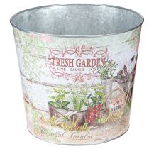Artikel Metallväxtkruka Fresh Garden Färgglad Vintage H18cm