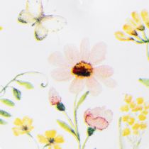 Artikel Hjärthängen med blommönster som väggdekoration, 7 cm, 6 stycken