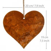 Artikel Metallhjärtan, dekorativa hängen, rostdekor 19×20 cm 4st