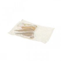 Artikel Hängande dekorationsfönster metallhjärtan, dekorativa hjärtan för upphängning beige/gul/orange H15cm 6 st