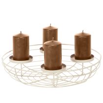 Artikel Rund adventskransljusstake för fyra värmeljus eller ljus, 35 cm