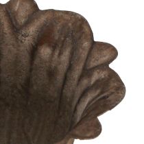 Artikel Metallkopp Antik Look Planteringskruka Grå Brun Ø10cm H9,5cm